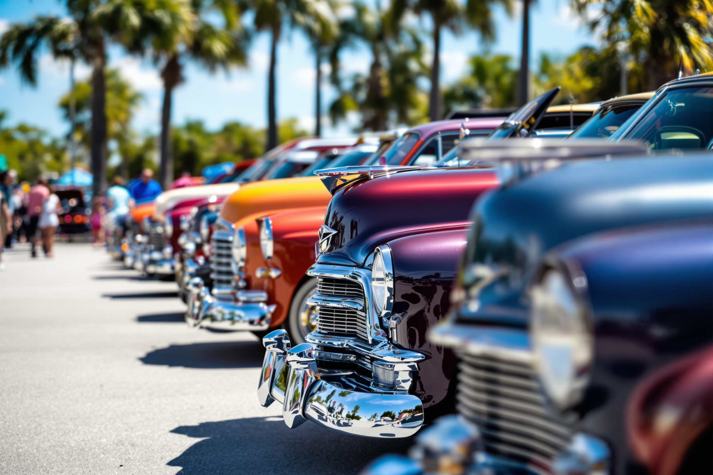 Classic cars at the fall car show