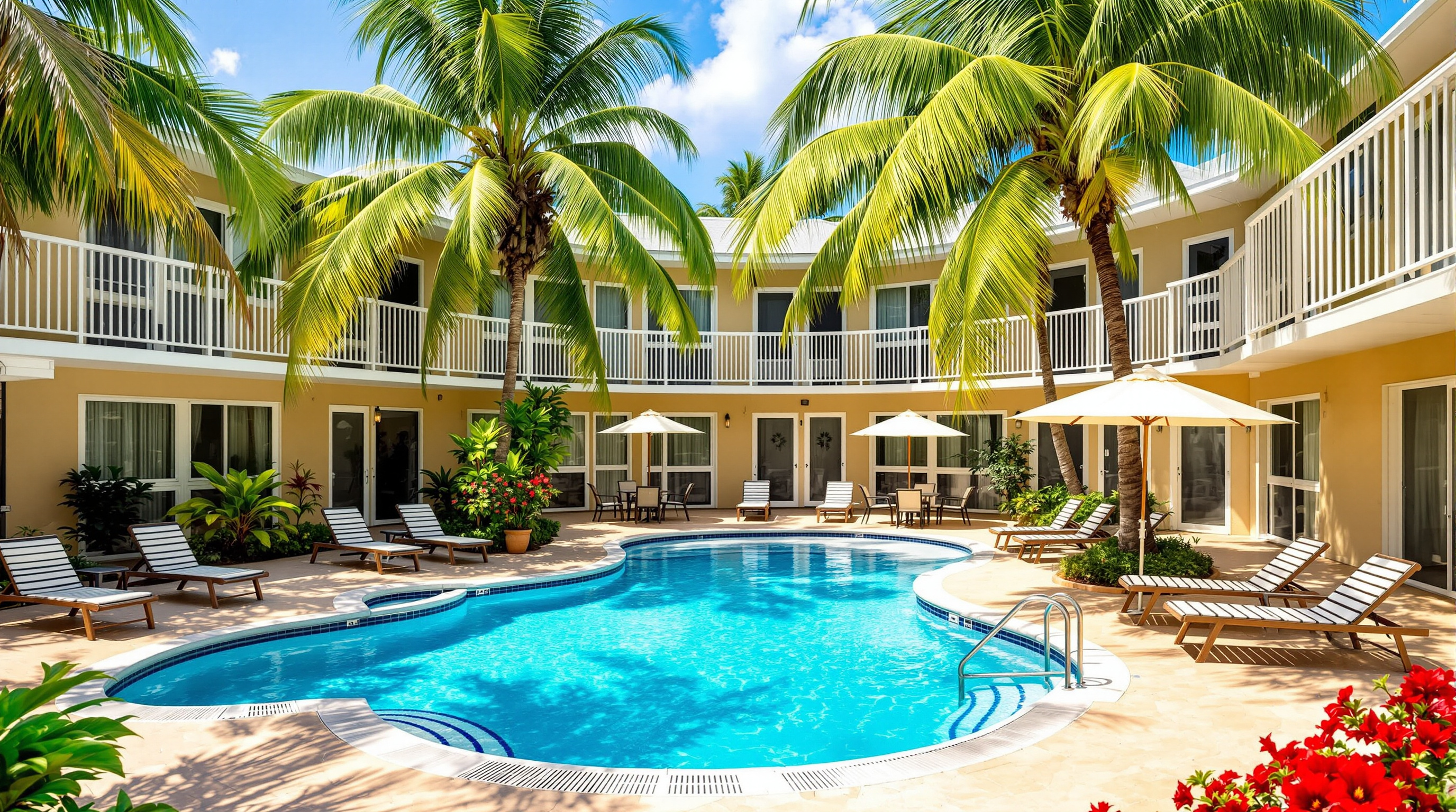 The tropical courtyard pool