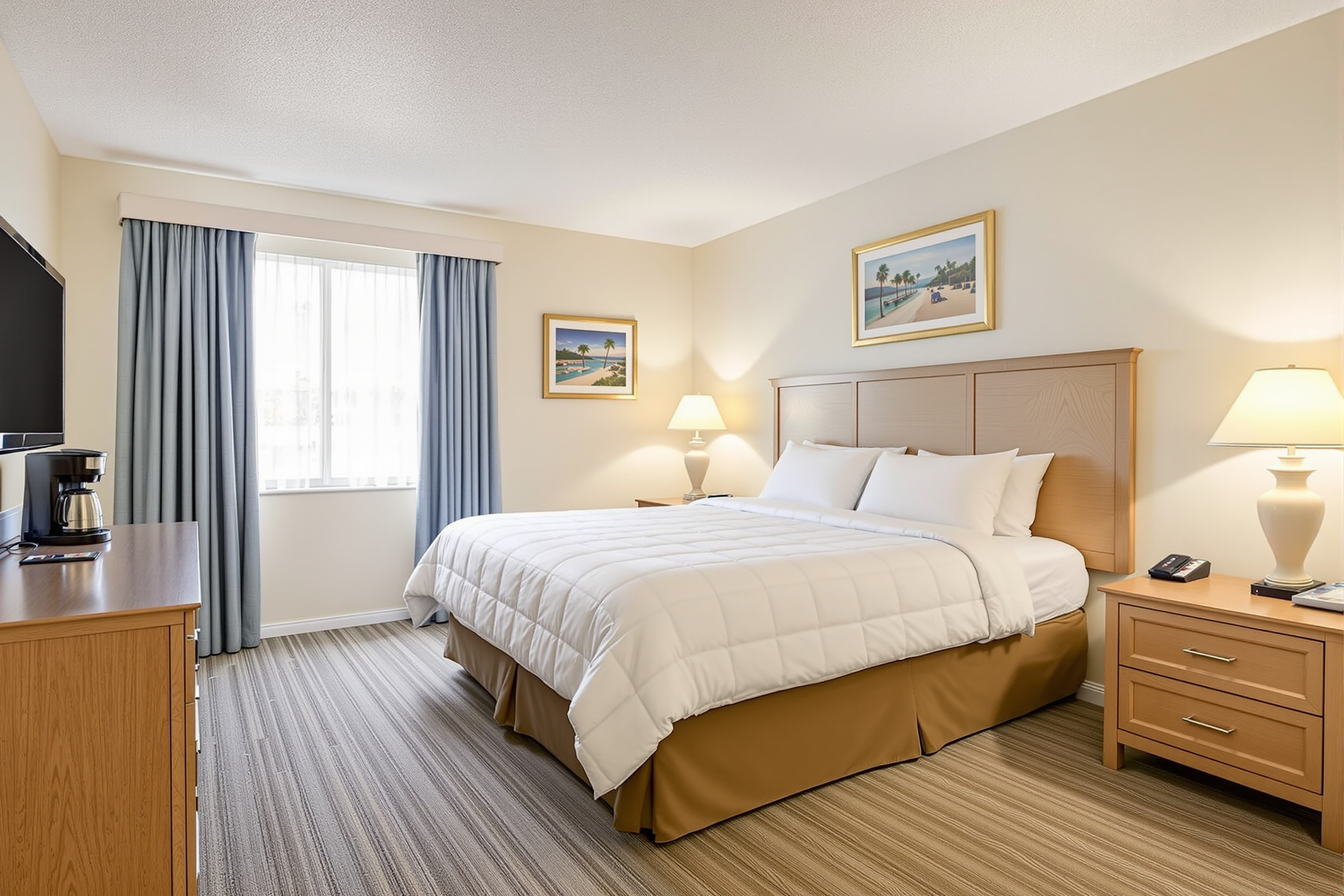 Renovated king guest room
